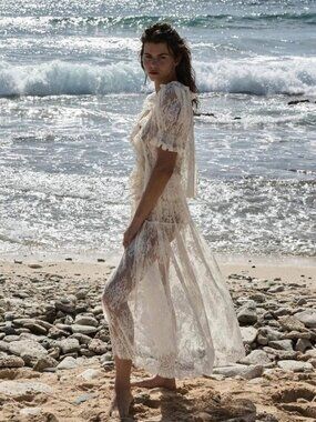 Doen NWOT Sebastiane Skirt in Sea Salt